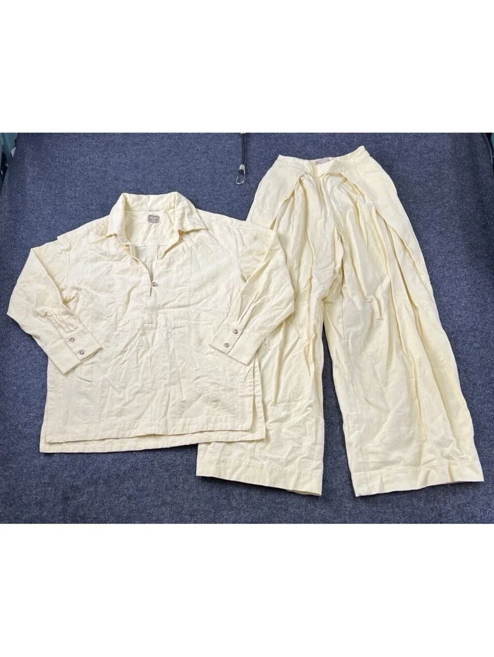 NEW FREE PEOPLE Fallon Pant Set Women's Size XS Banana Cream